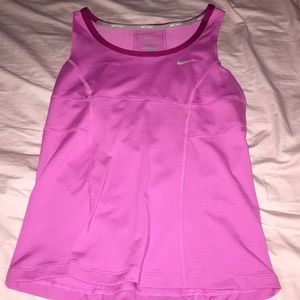 Pink Nike Tennis sweat proof workout tank top